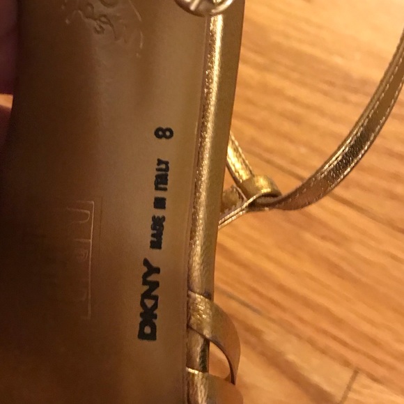 DKNY Bronze Gold Open Toe Strap Heel- 8 - Picture 6 of 7